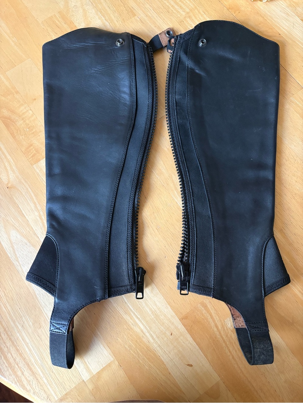 Ariat Black Leather Half Chaps